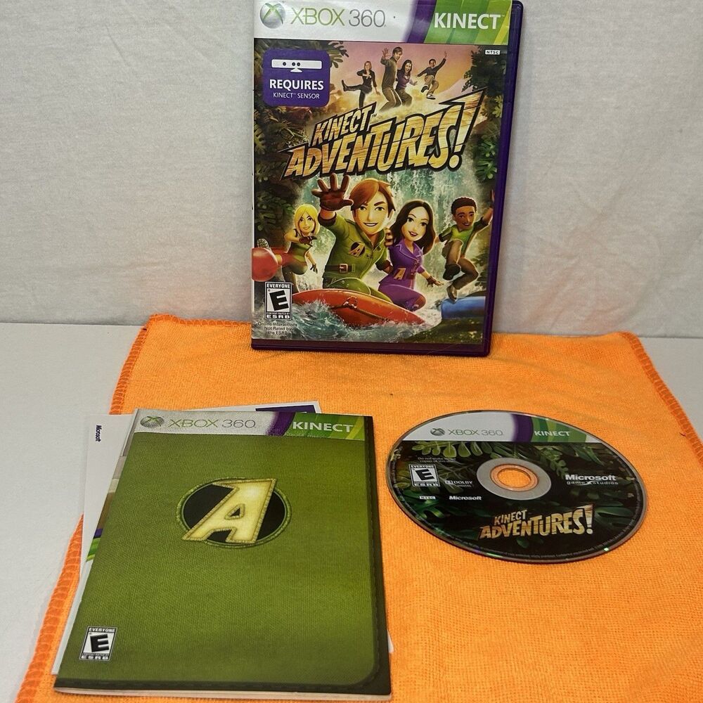 Kinect Adventures (Microsoft Xbox 360, 2010) CIB Complete w Manual Video Game